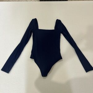 Babaton Navy Long Sleeve Bodysuit